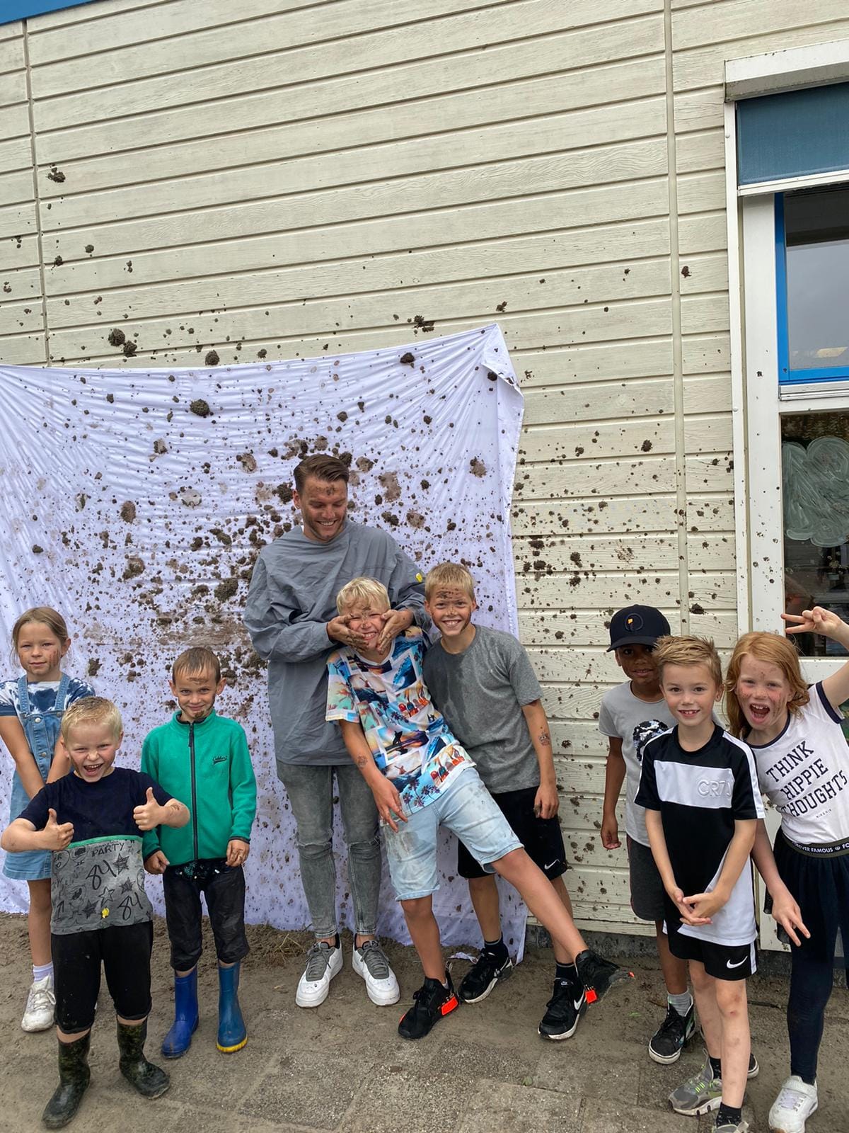 Modderfeestje op de opvang!