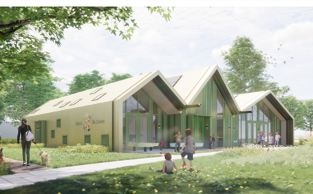 vooraanzicht nieuwe school